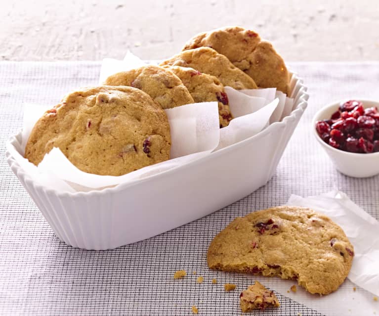 Cookies au chocolat blanc et canneberges