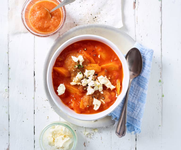 Tomaten-Mango-Suppe