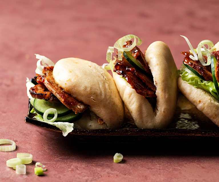 Bao Buns mit BBQ-Schweinefilet Bao Buns mit BBQ-Schweinefilet
