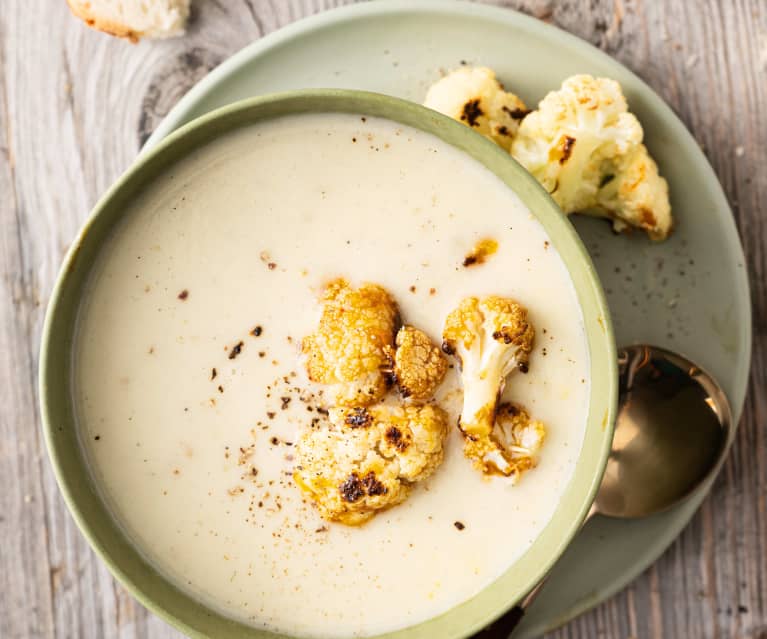 Cauliflower Cream Soup and Glazed Florets