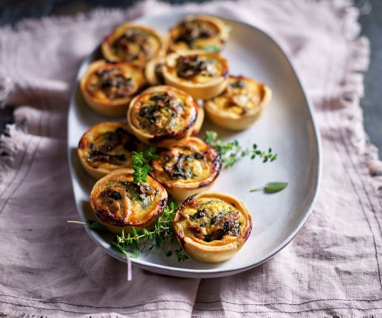 Mini quiches de verduras con confit de pato en cocción lenta TM6