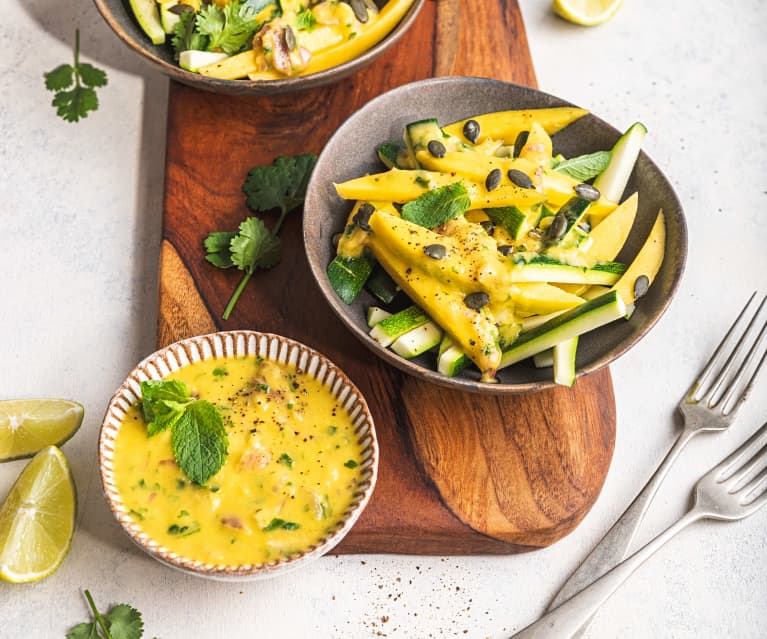 Ensalada de calabacín y mango