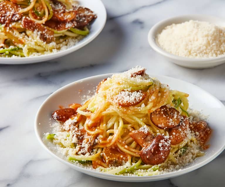 Wild Mushroom Ragu with Spiralized Zucchini Pasta Wild Mushroom Ragu with Spiralized Zucchini Pasta