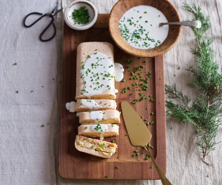 Terrine de salmão e alho-francês da Denize Soares