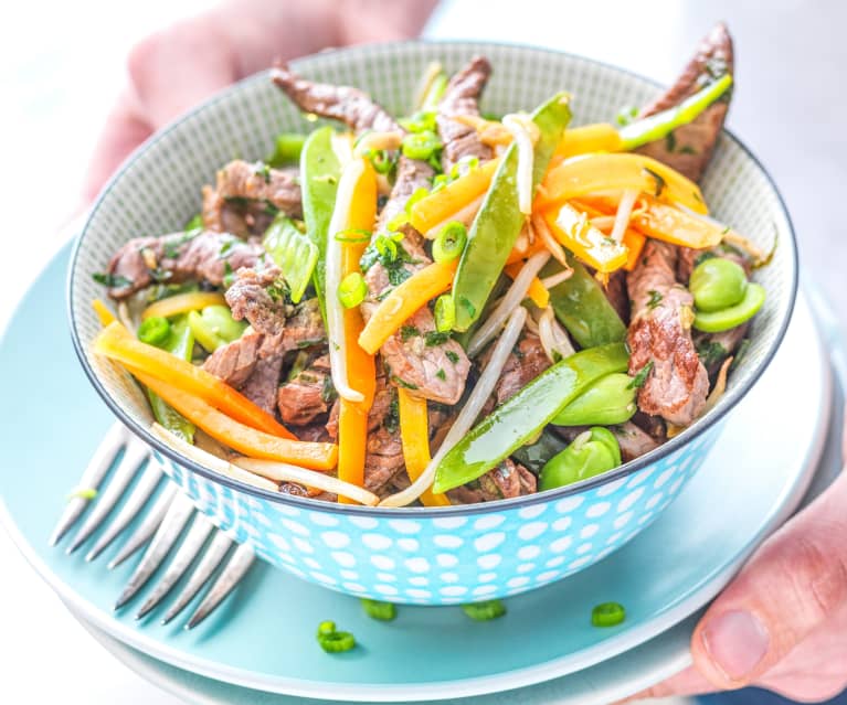 Bœuf sauté aux légumes croquants