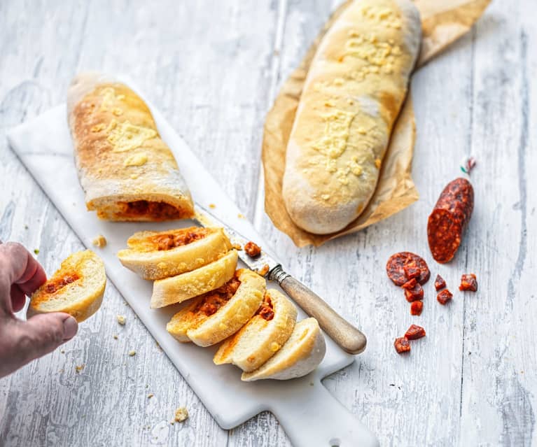 Baguette farcie au chorizo