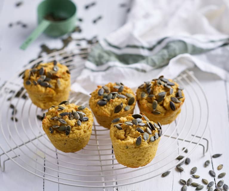 Muffins de frango e batata-doce