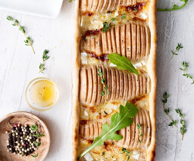 Tarte de pera e queijo Brie