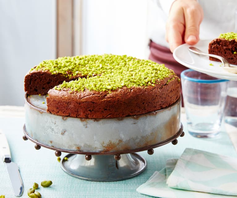 Gâteau choco-avocat-pistaches