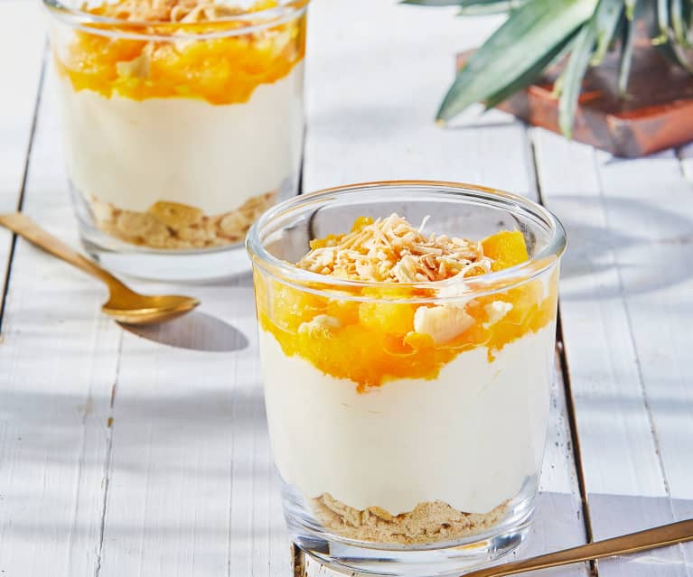 Parfaits Piña colada façon gâteau au fromage