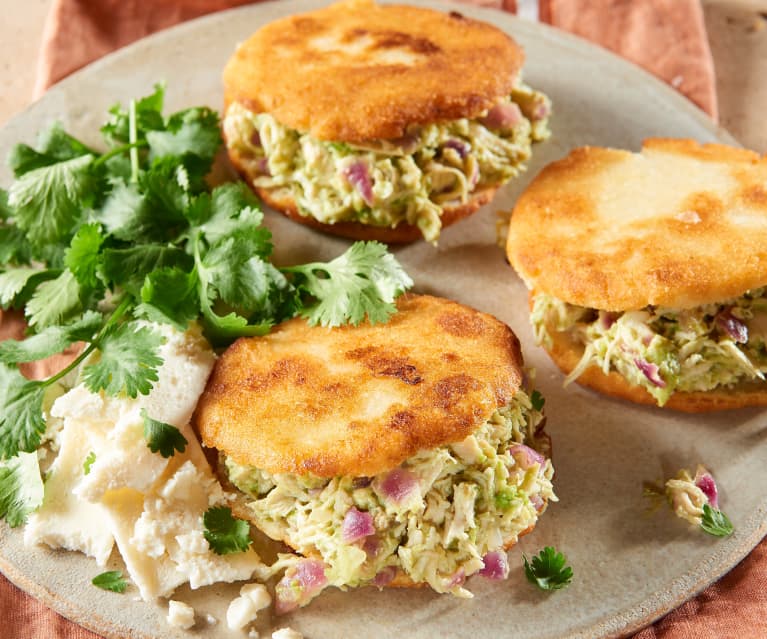 Chicken and Avocado Arepas