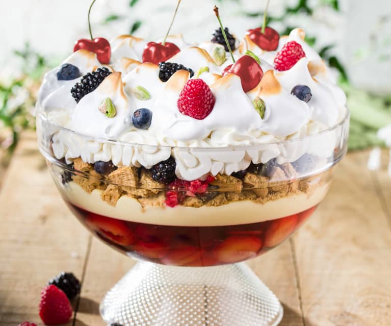 Trifle de cerezas