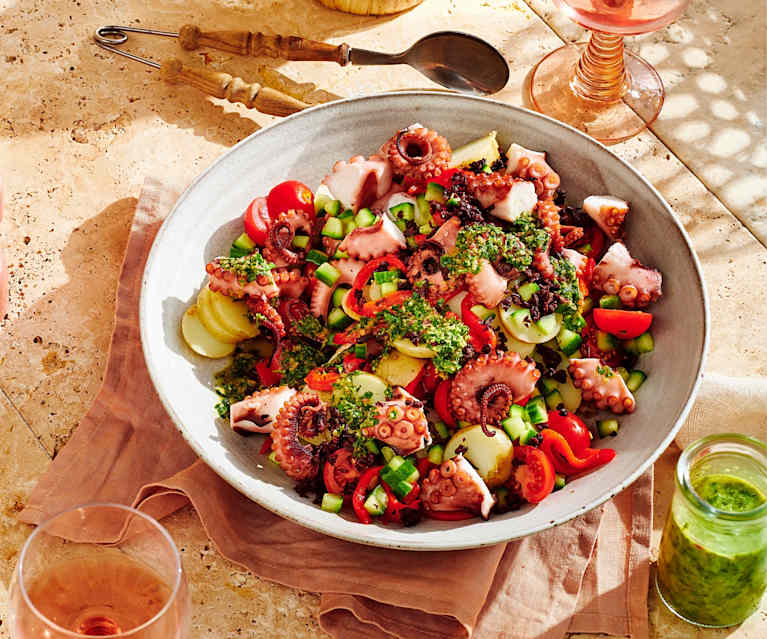 Mediterranean octopus salad