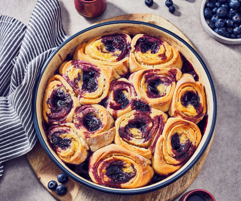 Blaubeer-Vanille-Schnecken