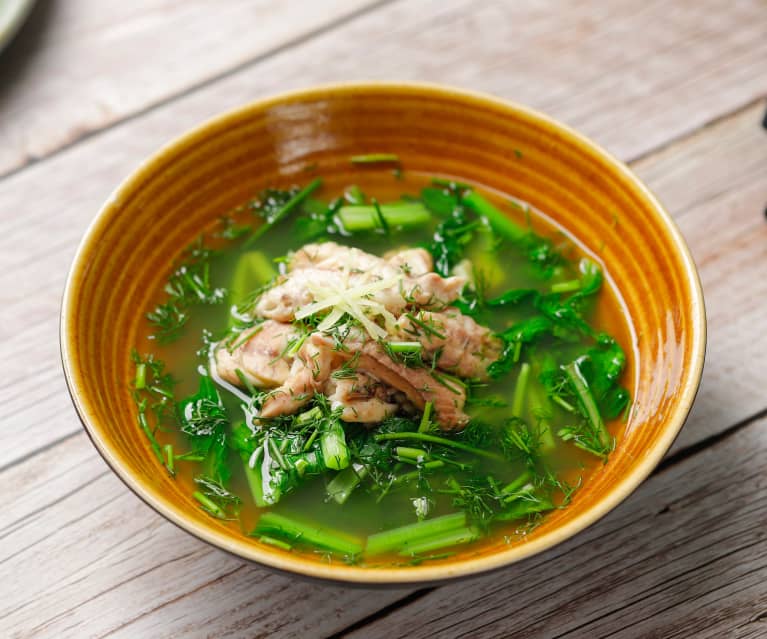 Canh cải cá rô đồng