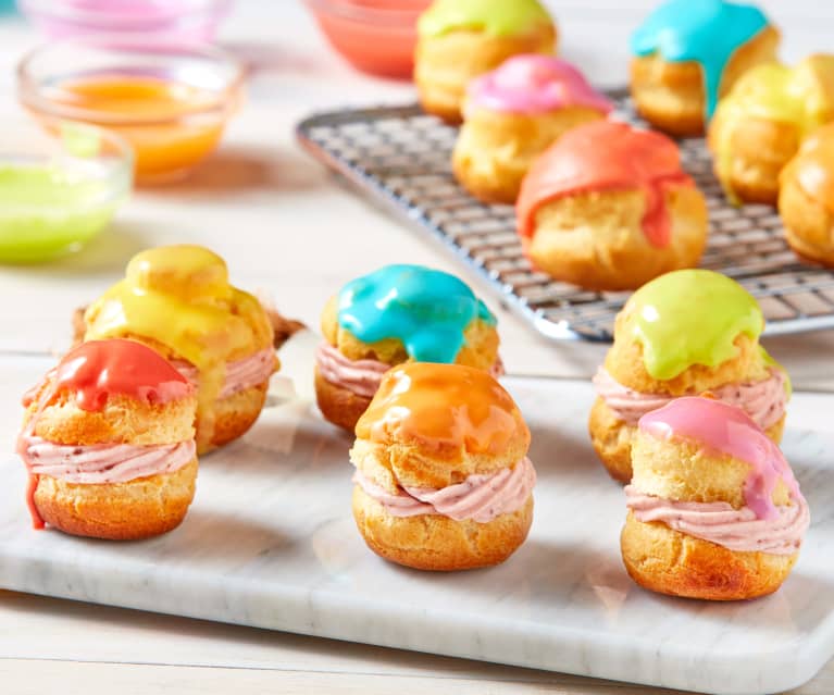 Rainbow Choux Buns