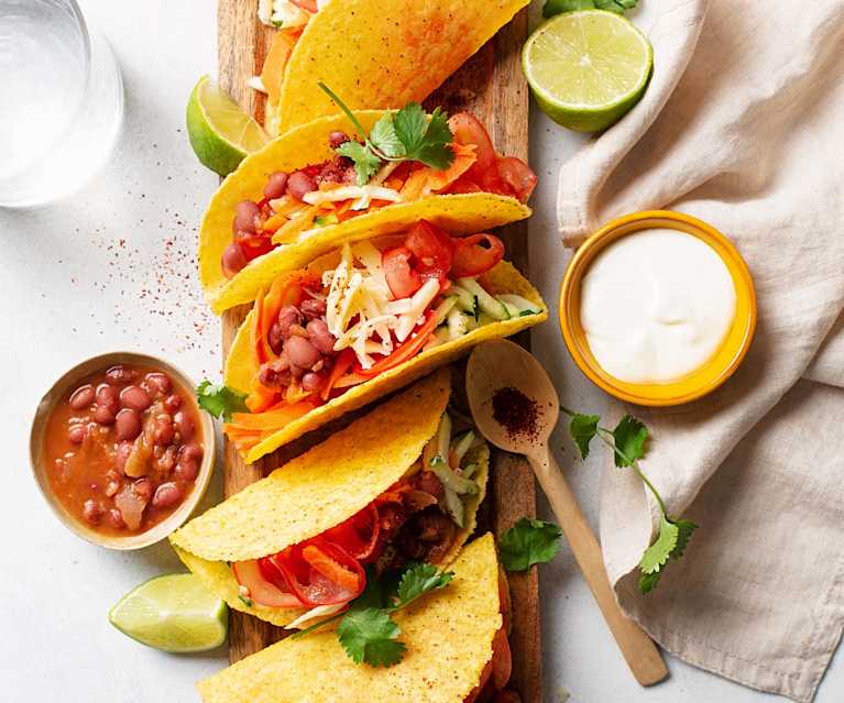 Tacos con verdure e fagioli Tacos con verdure e fagioli