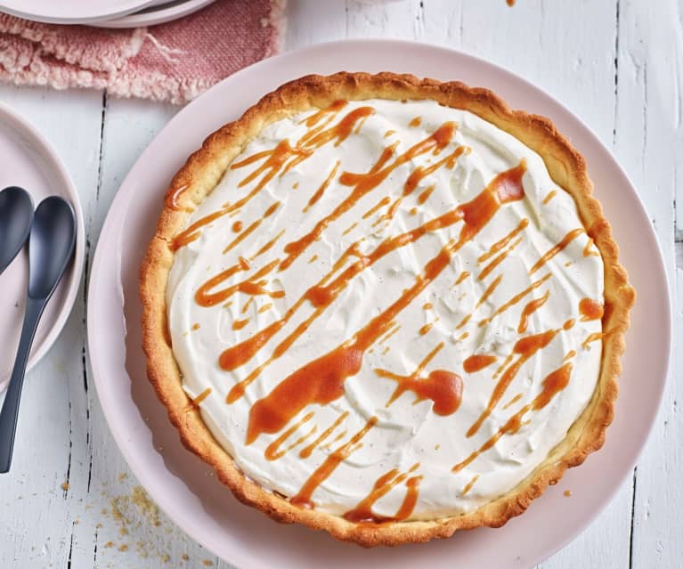 Tarta con crema de vainilla y salsa de caramelo TM6