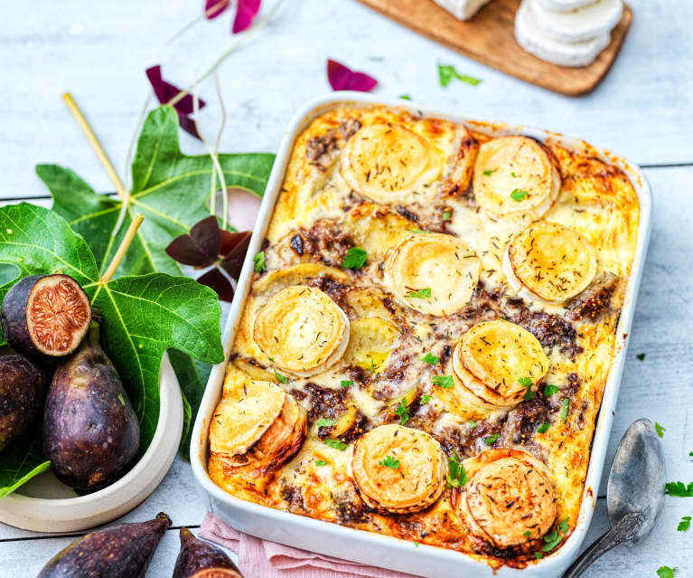 Gratin de figue, chèvre et pomme de terre