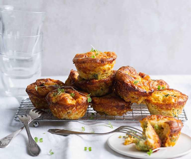 Petits flans au brocoli et aux lardons Petits flans au brocoli et aux lardons