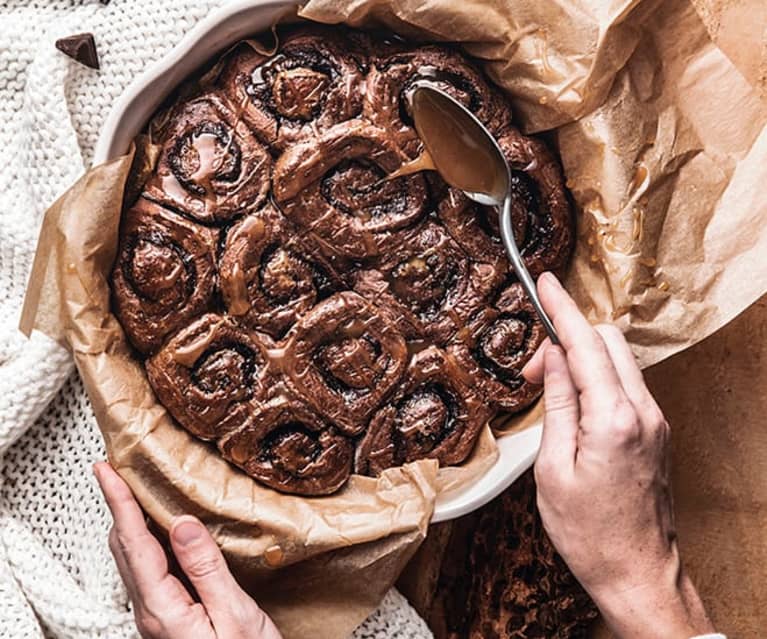 Rolls au chocolat et caramel