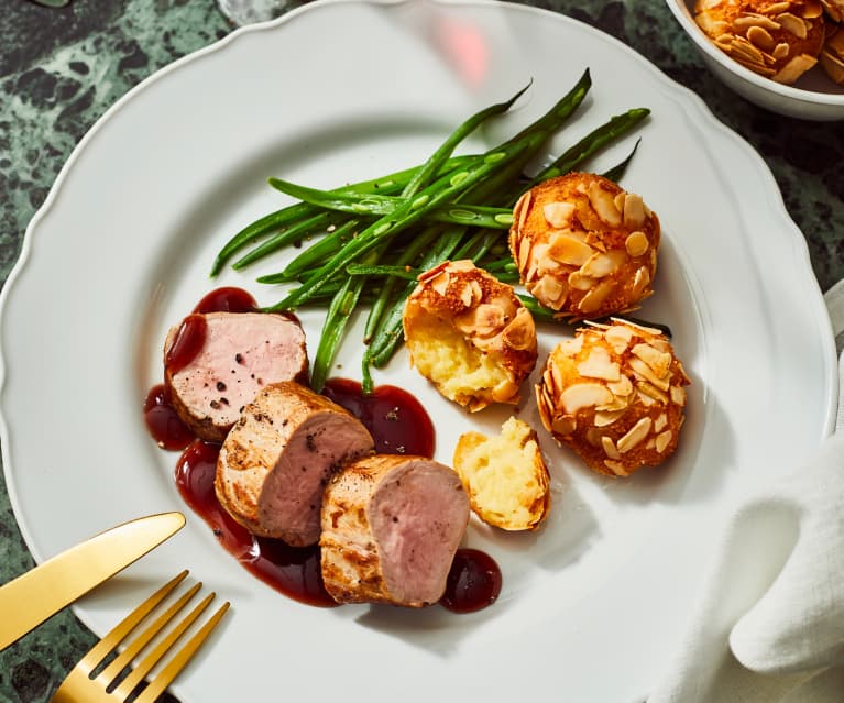 Kartoffelbällchen mit Mandelkruste