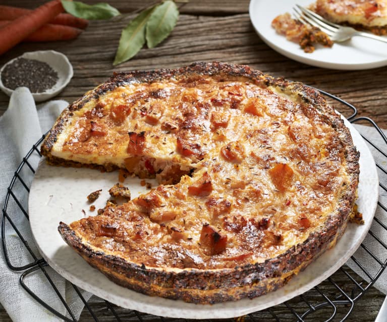 Quiche de calabaza y queso feta