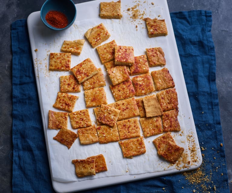 Bolachas crackers de farinha de milho