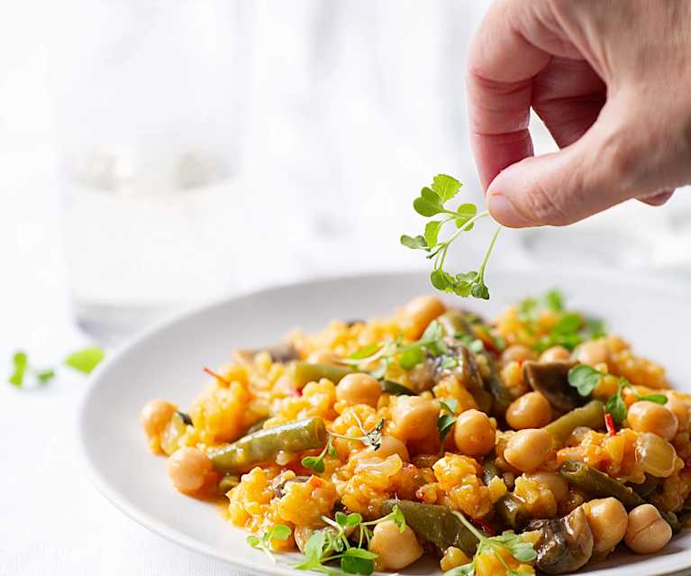 Cremiger vegetarischer Reis Cremiger vegetarischer Reis