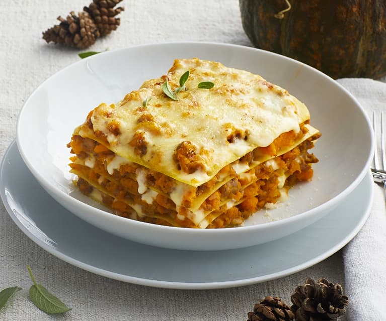 Lasagne zucca e salsiccia