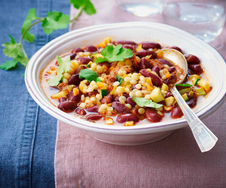 Mijoté de haricots rouges au chorizo façon minestrone