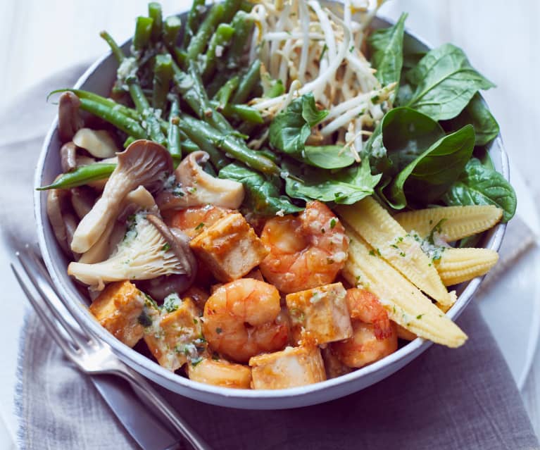 Salat-Bowl mit Grünen Bohnen