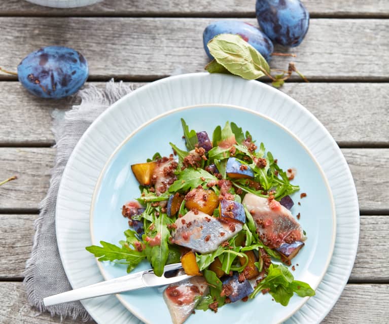 Matjes-Salat mit Pflaumendressing