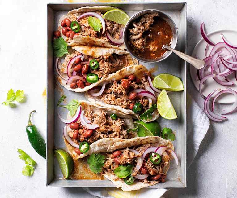 Quick pulled pork in beer sauce