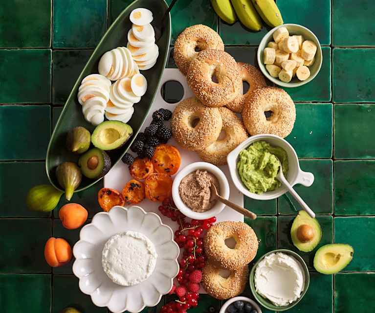 Brunch de bagels rápidos Brunch de bagels rápidos