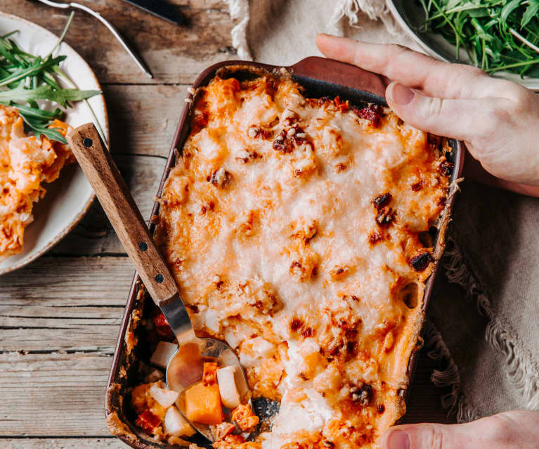 Gratin de courge et chorizo