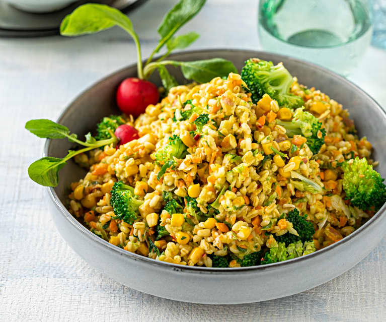 Salade d’Ebly à la vinaigrette de légumes