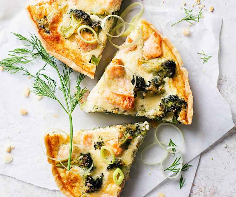 Quiche de salmón y brócoli Quiche de salmón y brócoli