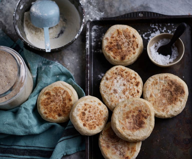 Bolo do caco com massa-mãe