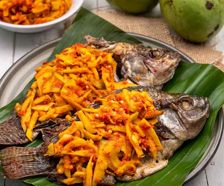 Grilled Fish with Mango Sambal