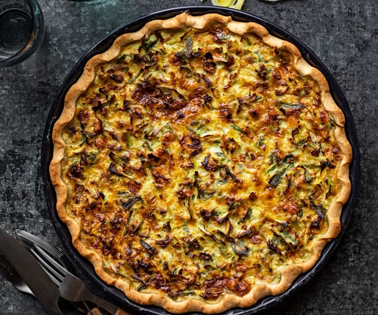 Tarte aux poireaux et au fromage