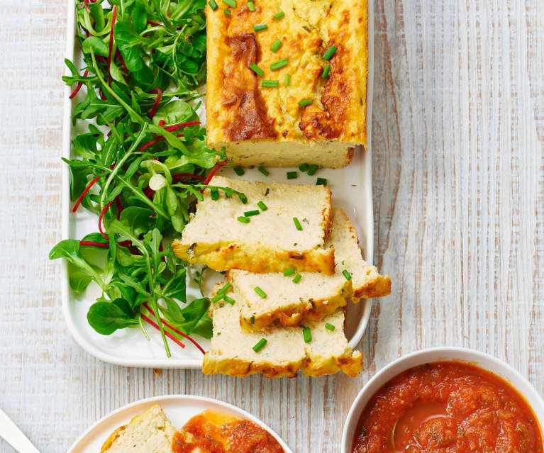 Terrine de poisson légère, sauce tomate au basilic