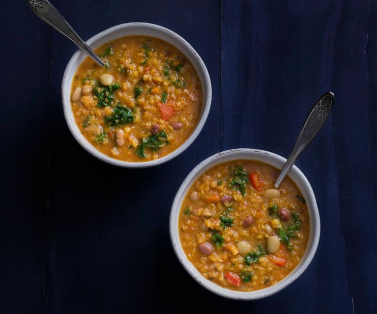 Spiced lentil vegetable soup