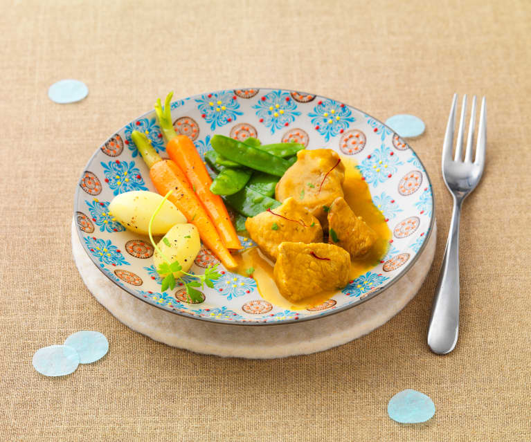 Navarin de veau au safran et légumes printaniers