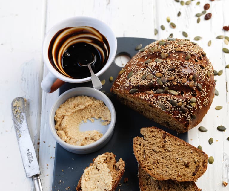 Grain Bread with Cashew Butter