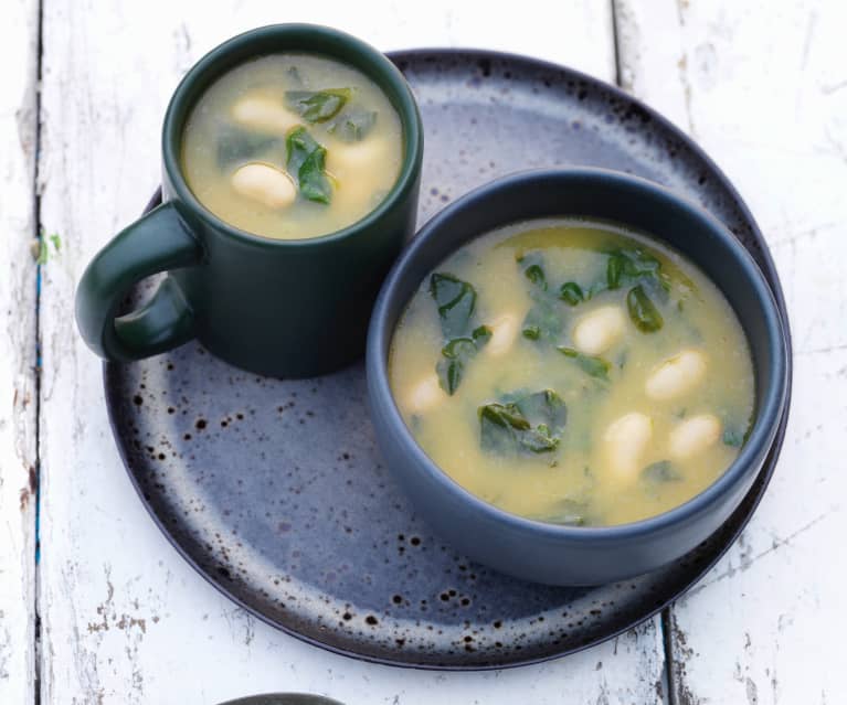 Spring Greens Soup with Beans