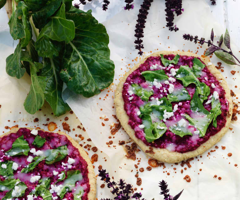 Beetroot and Kale Pizza