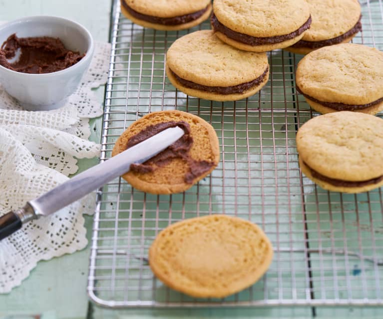 Sandwiches de chocolate e amendoim