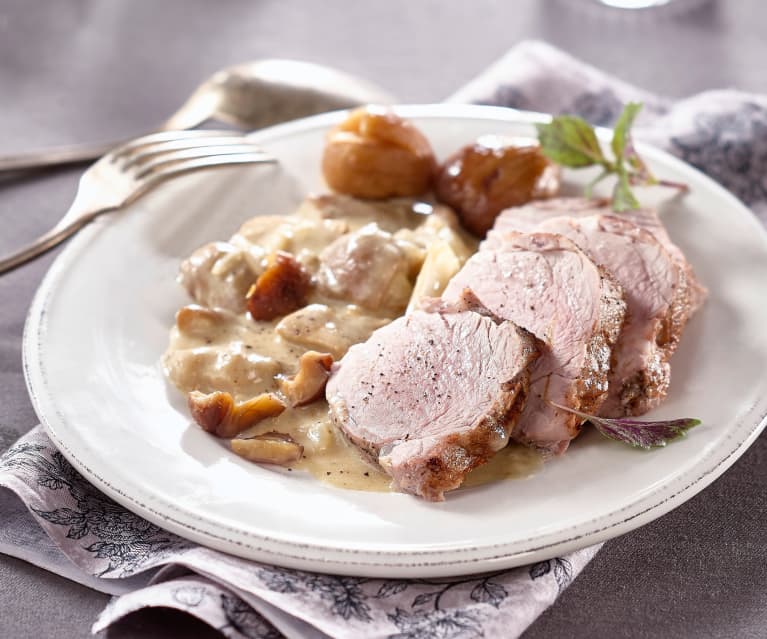 Filet mignon con porcini e castagne