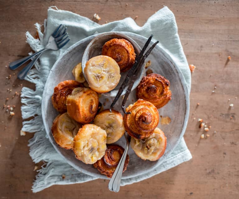 Kouign-amann aux bananes et à la vanille